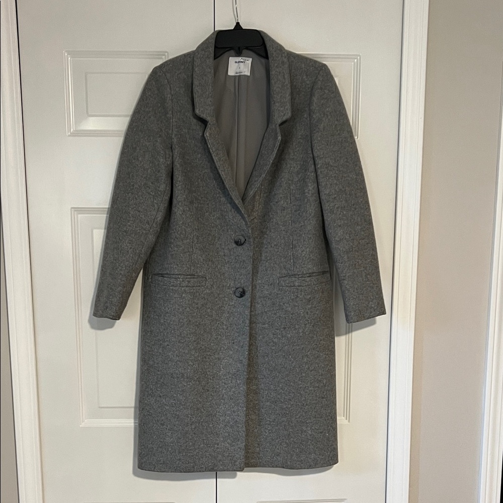Women's Gray Wool Blend Peacoat